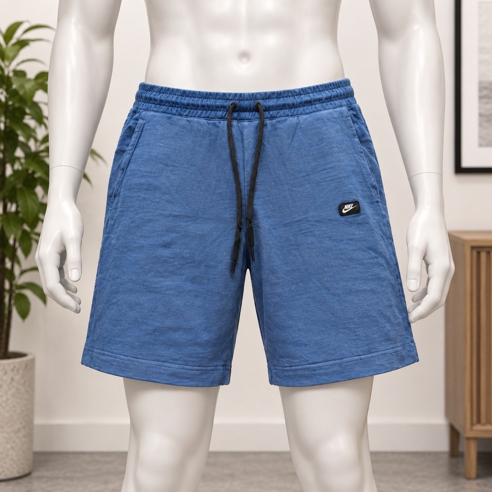 Nike Sportswear Shorts Mens XL Blue Knit Drawstring Athletic Pockets 3048
